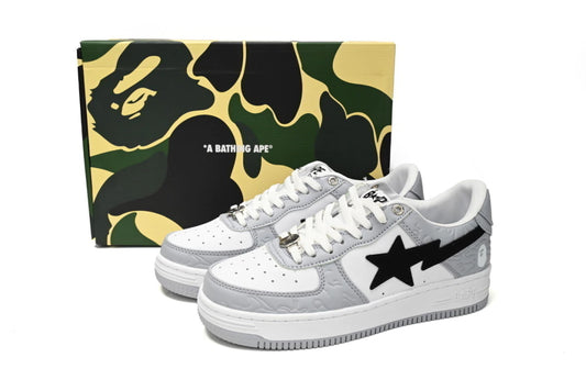 A Bathing Ape Bape Sta Low White Grey Black