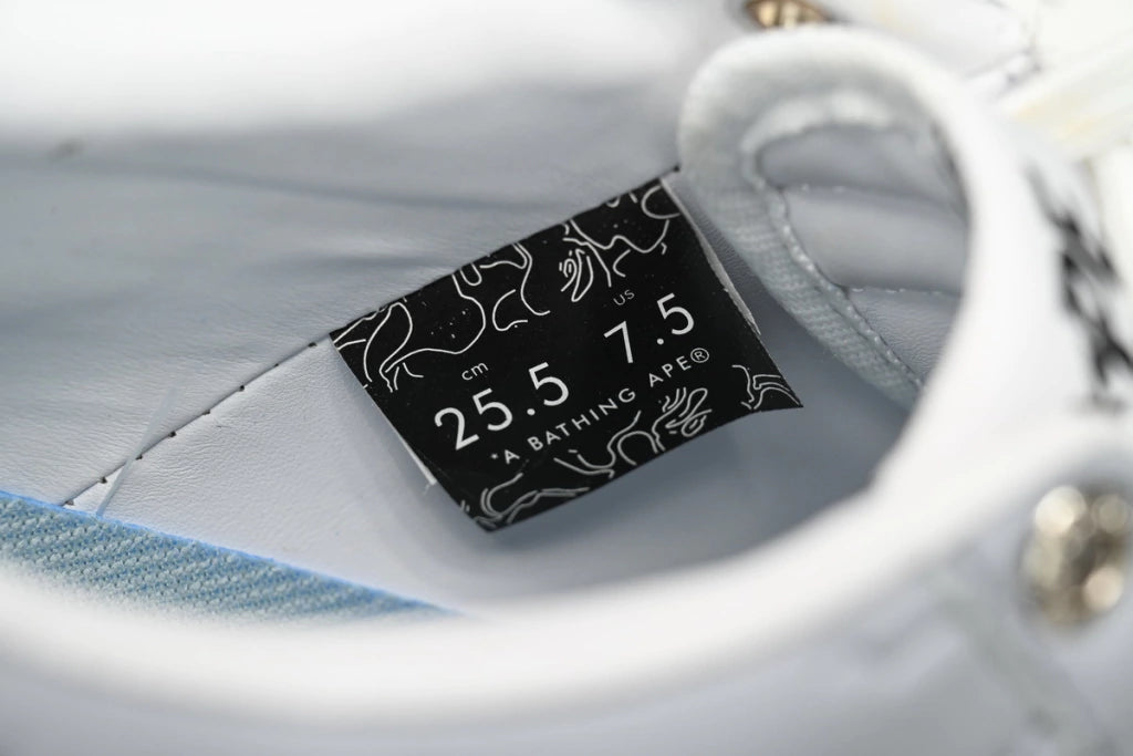 A Bathing Ape Bape Sta Low White Grey Black