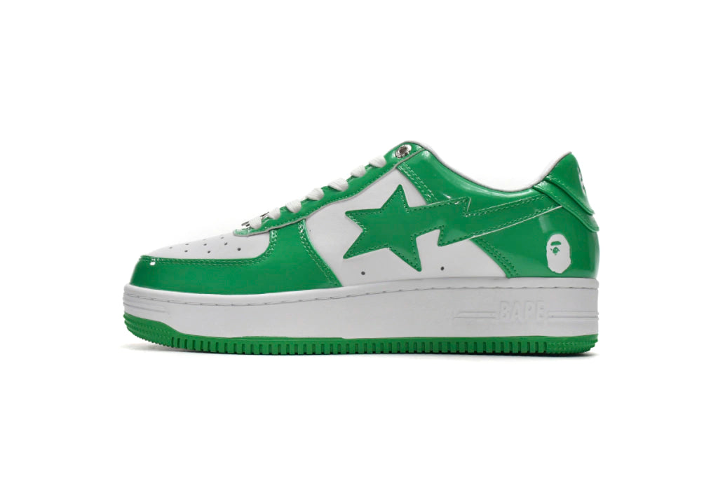 Apresentando o A Bathing Ape Bape Sta Low White Green