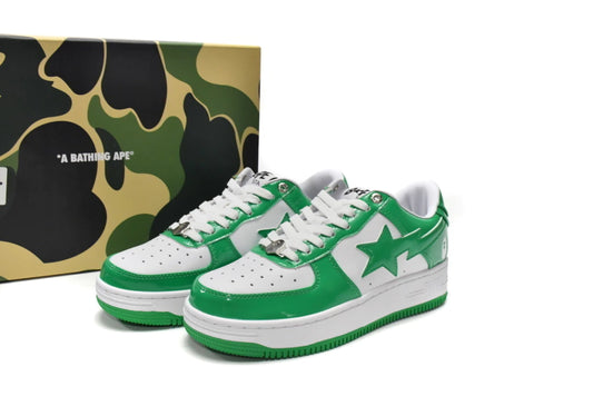 Apresentando o A Bathing Ape Bape Sta Low White Green