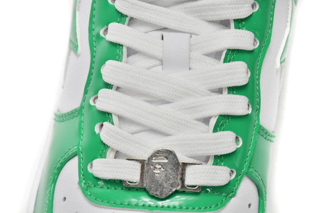 Apresentando o A Bathing Ape Bape Sta Low White Green