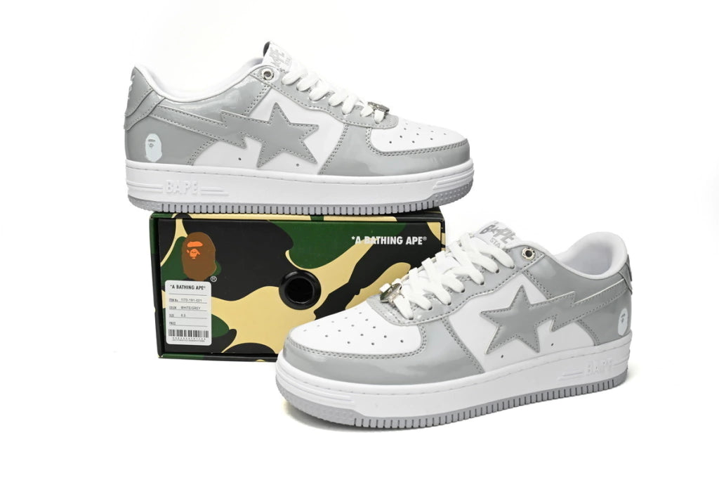 A Bathing Ape Bape Sta Low White Grey Rao Noodles