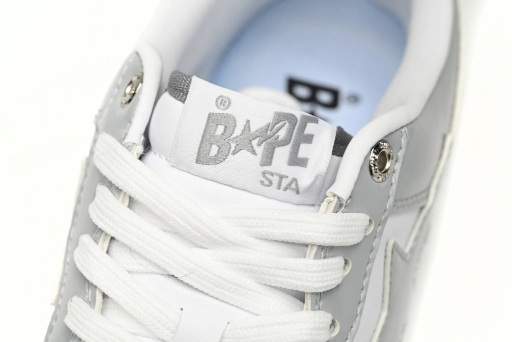 A Bathing Ape Bape Sta Low White Grey Rao Noodles