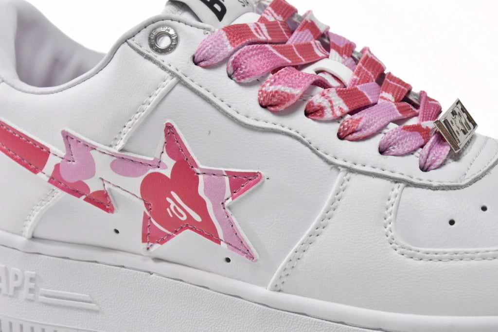 A Bathing Ape Bape Sta Low White Red Camouflage