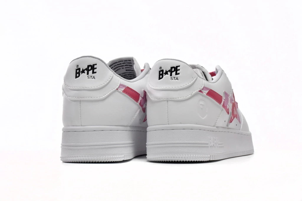 A Bathing Ape Bape Sta Low White Red Camouflage