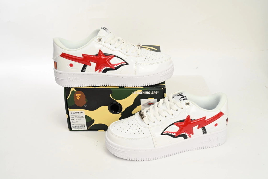 A Bathing Ape Bape Sta Low White Shark