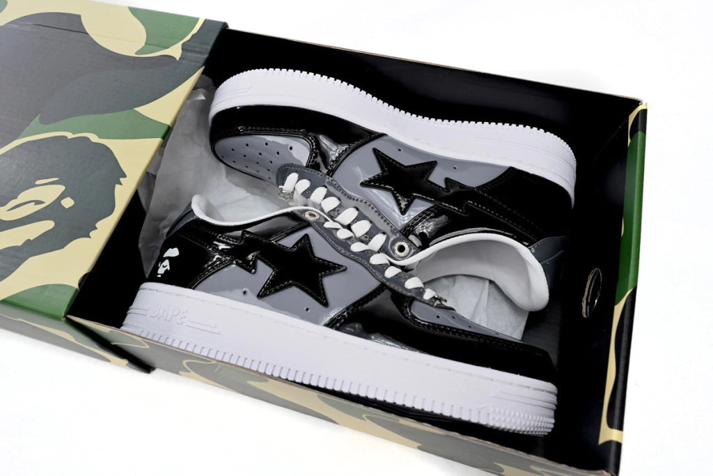 A Bathing Ape Bape Sta Low Black Grey Baolan