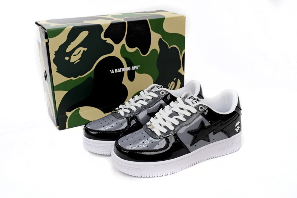 A Bathing Ape Bape Sta Low Black Grey Baolan