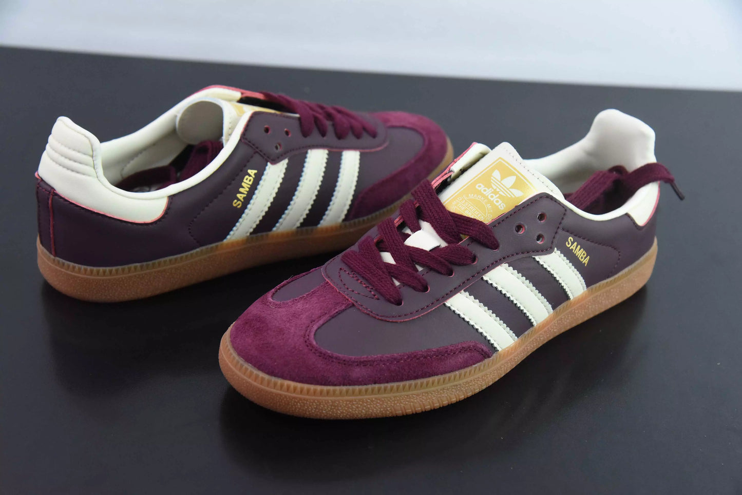 Samba OG Maroon Gold Metalic