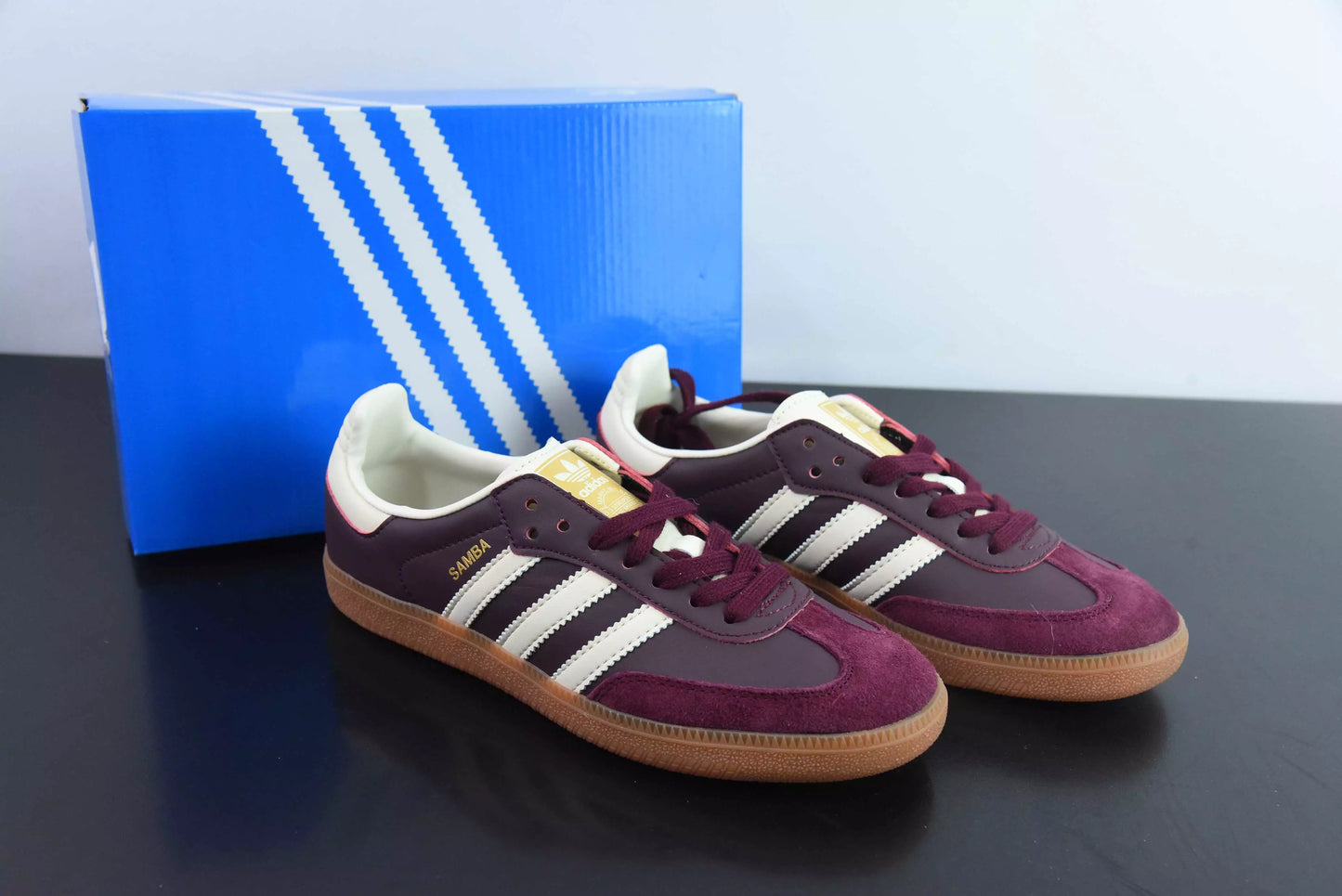 Samba OG Maroon Gold Metalic