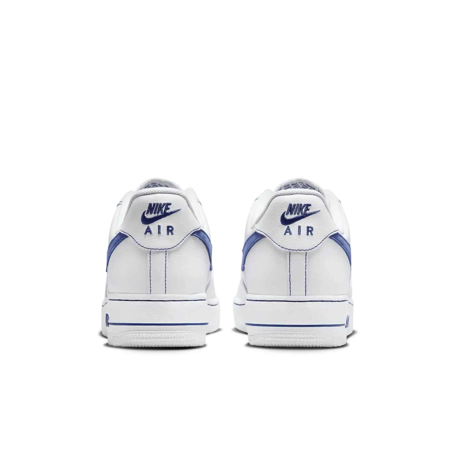 Tênis Branco com Azul Nike Air Force 1 Low 07 LV8 White Deep Royal Blue Parte Traseira