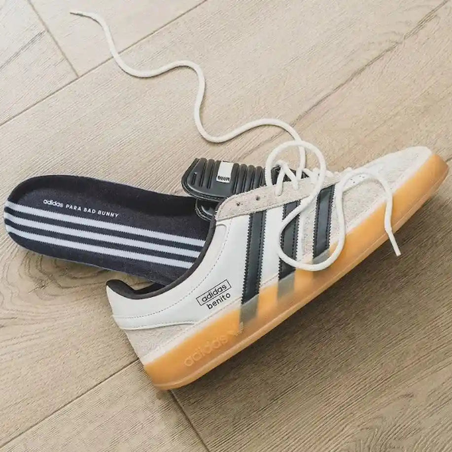 Adidas Gazelle Indoor x Bad Bunny Benito Visto por Cima Destacando Detalhe da Palmilha