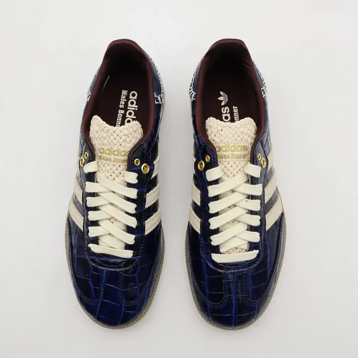Tênis Azul Marinho Adidas Samba Wales Bonner Collegiate Navy Wonder Par Visto por Cima