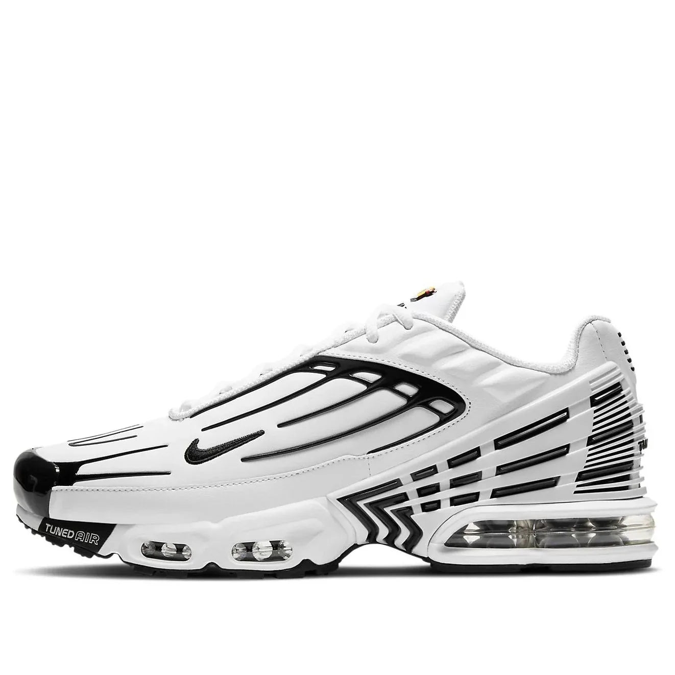 Air Max Plus 3 Black White Parte Lateral Esquerda