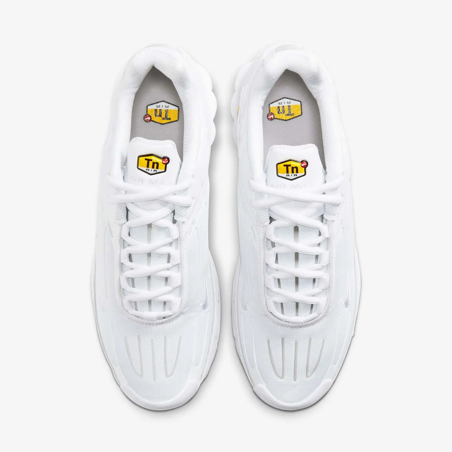 Air Max Plus 3 Triple White Par Visto Por Cima