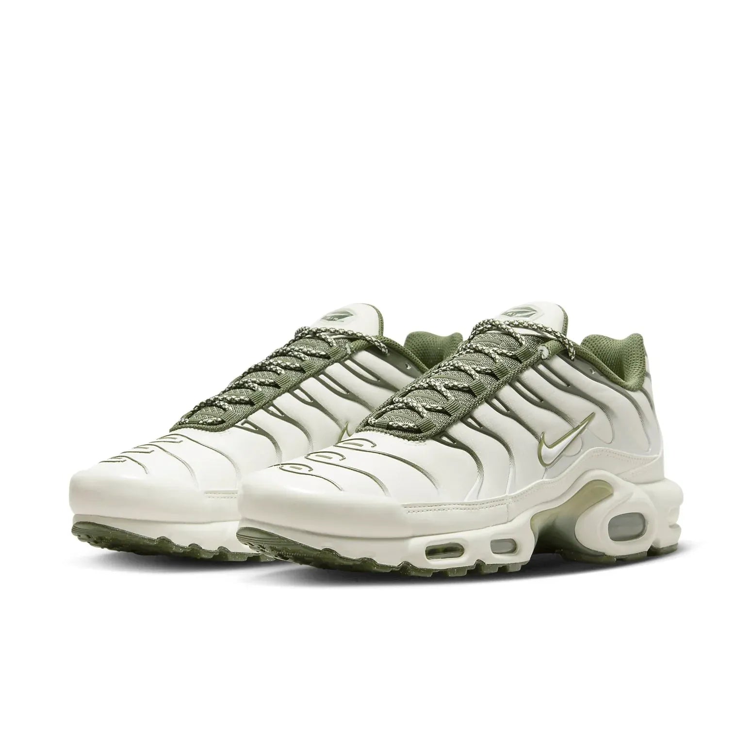 Air Max TN Plus Bone Olive Par Visto de Frente