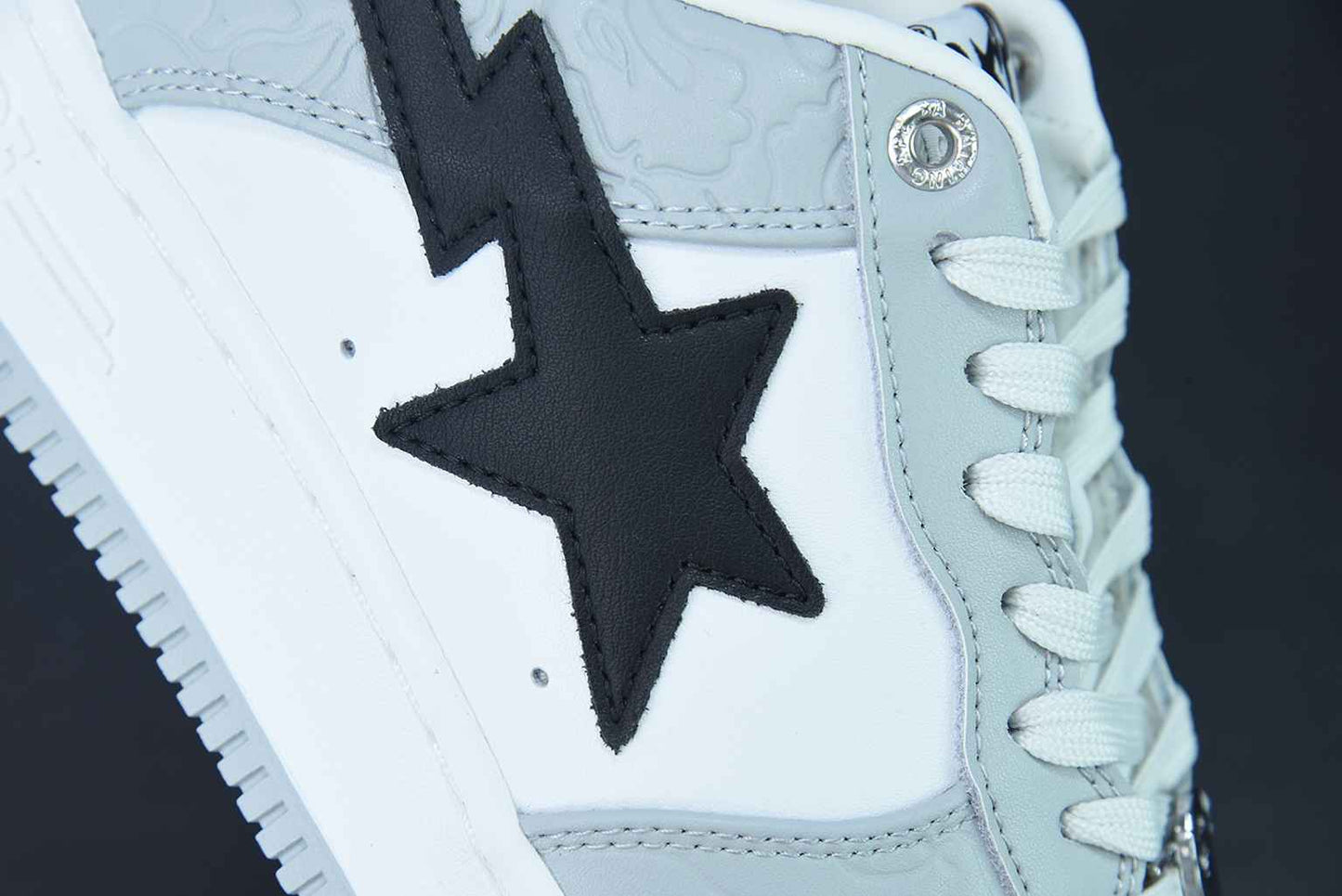 A Bathing Ape Bape Sta Low White Grey Black