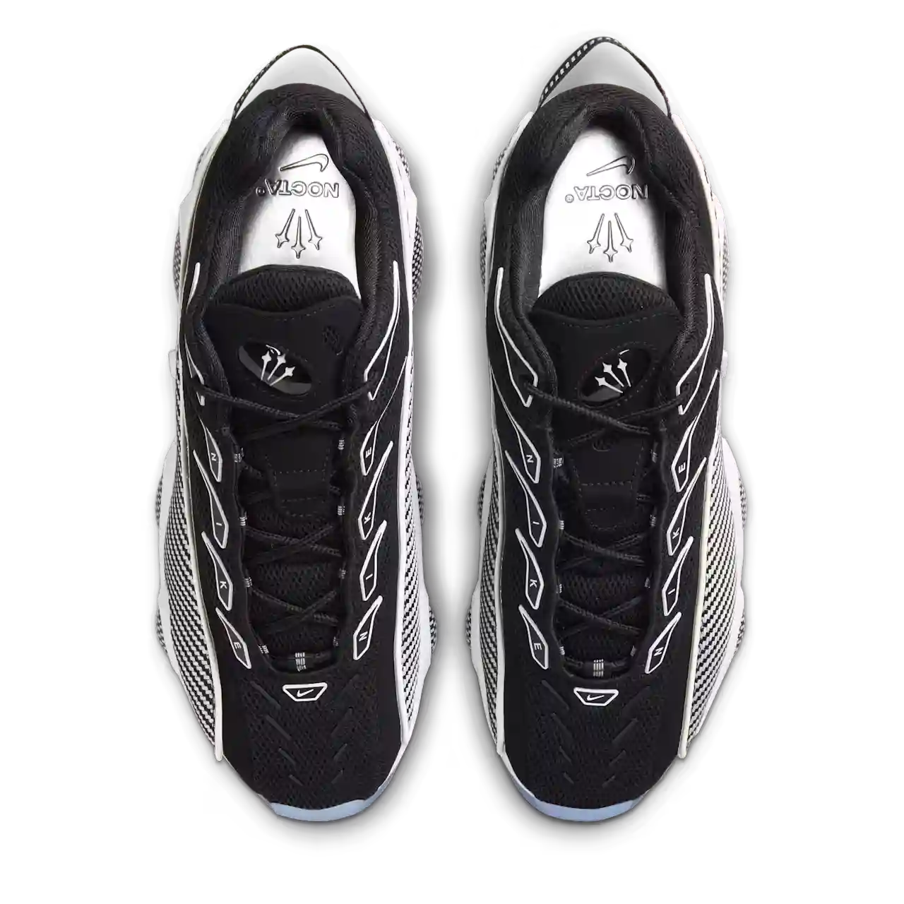 Nike x Nocta Glide Preto e Branco Visto por Cima