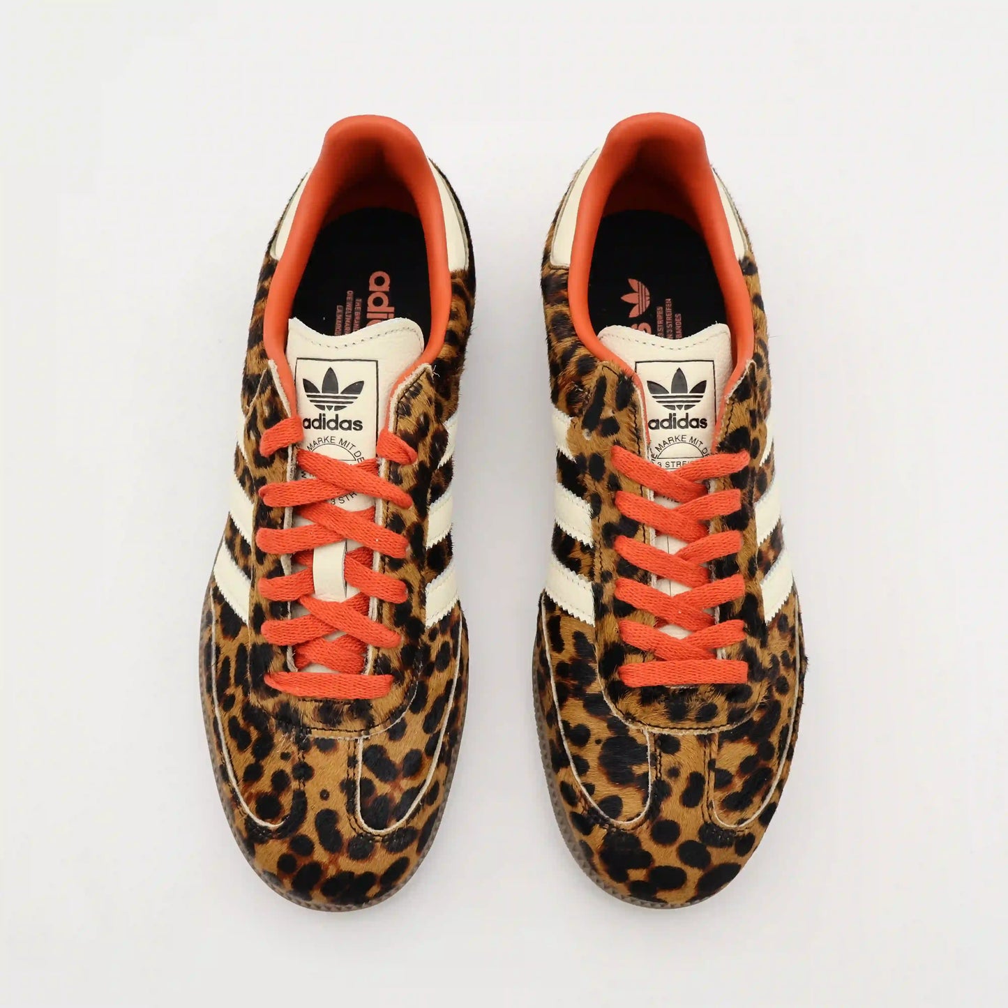 Tênis Adidas Samba Leopardo Vermelho Par Visto por Cima