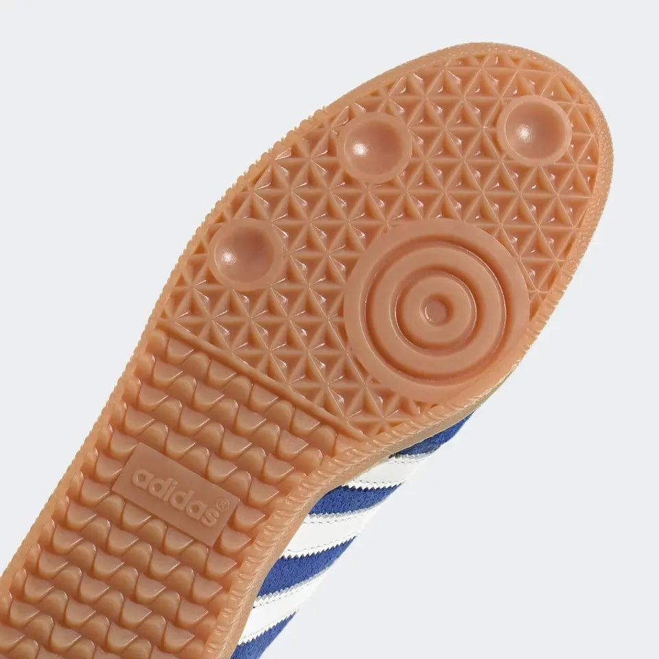 Tênis Azul Adidas Samba OG Royal Blue Gum Parte do Solado Bege