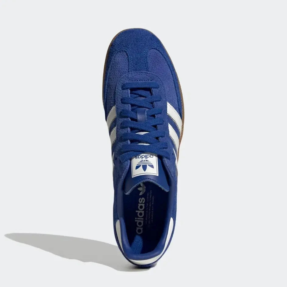 Tênis Azul Adidas Samba OG Royal Blue Gum Visto por Cima