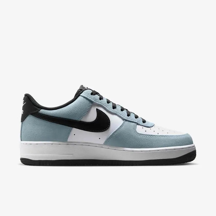 Tênis NIke Azul Camurca Air Force 1 Low Armoury Blue Parte LAteral Direita