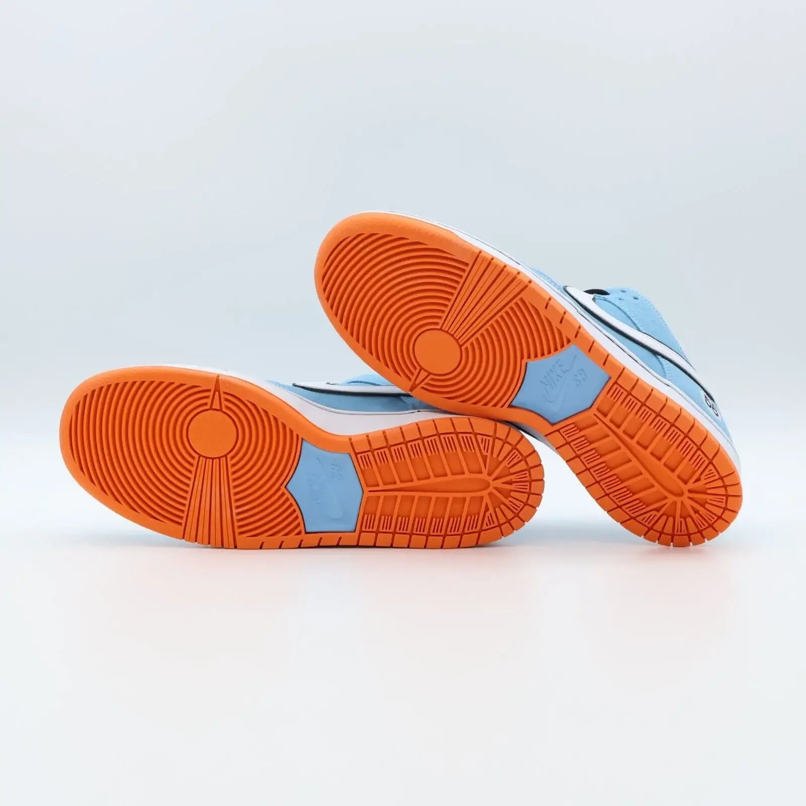 Tênis Azul Nike Dunk Low Club 58 Gulf Parte do Solado Laranja Em Detalhes