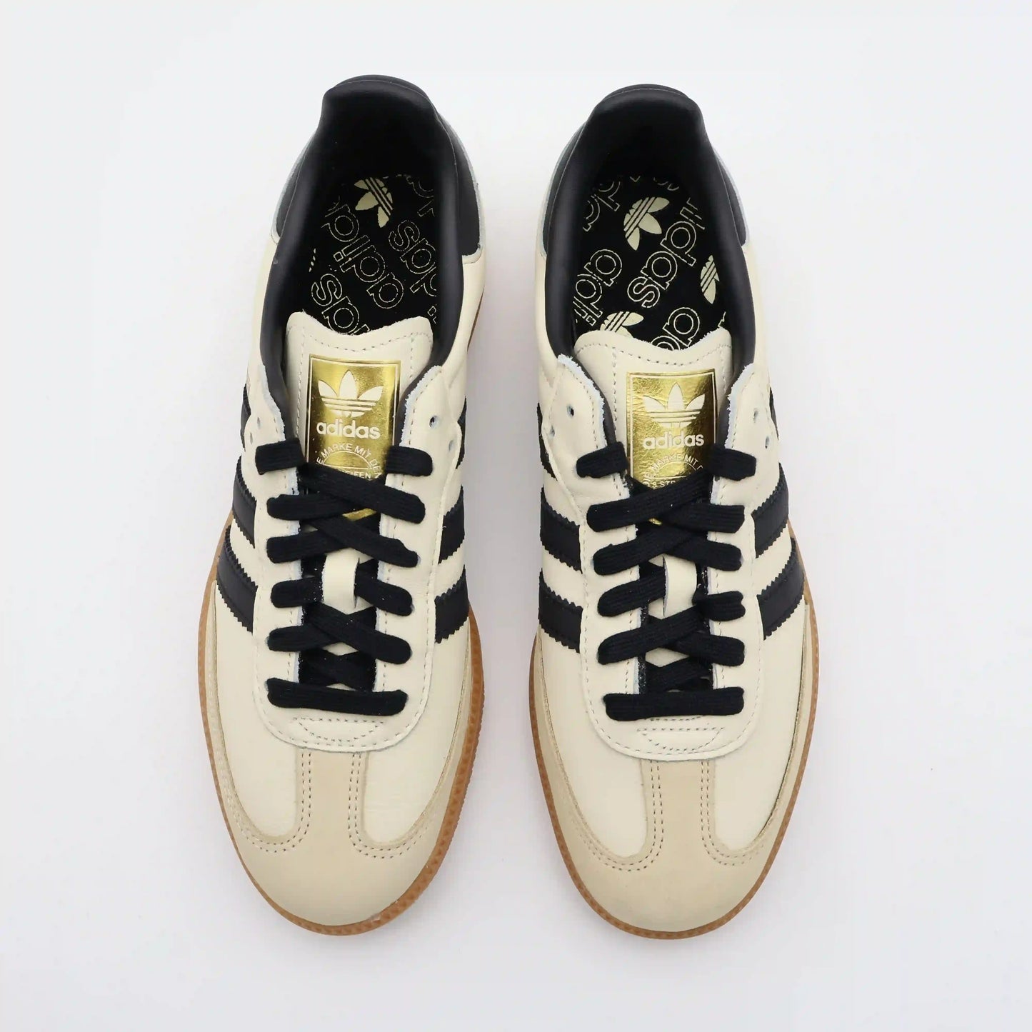 Tênis Bege Adidas Samba Cream White Visto por Cima
