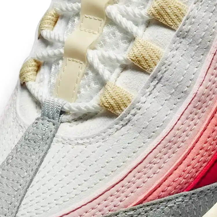 Tênis Bege com Rosa Nike Air Max 95 Anatomy Of Air Parte Frontal em Detalhes
