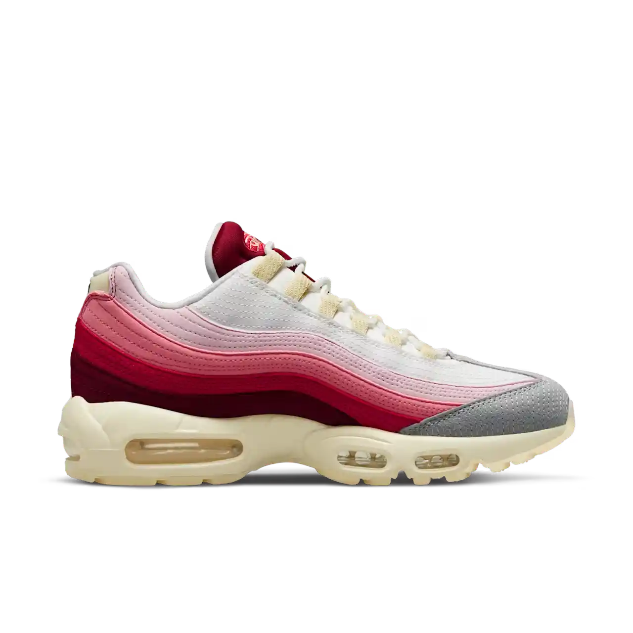 Tênis Bege com Rosa Nike Air Max 95 Anatomy Of Air Parte Lateral Direita