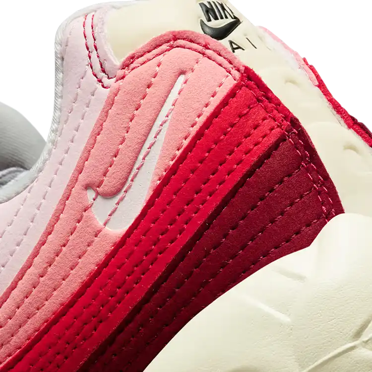 Tênis Bege com Rosa Nike Air Max 95 Anatomy Of Air Parte Traseira em Detalhes