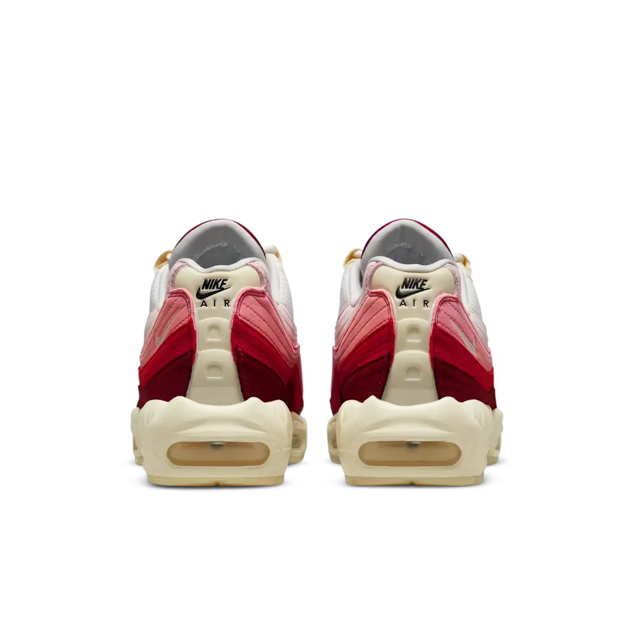Tênis Bege com Rosa Nike Air Max 95 Anatomy Of Air Par Visto pela Parte Traseira