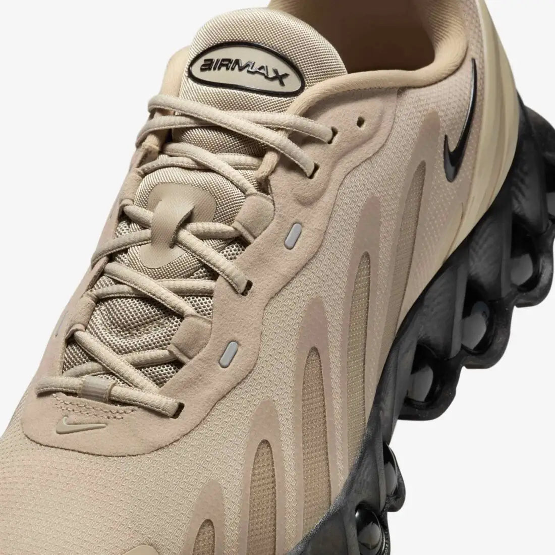 Tênis Bege Masculino Nike Air Max Dn8 Light British Tan Parte Frontal em Detalhes