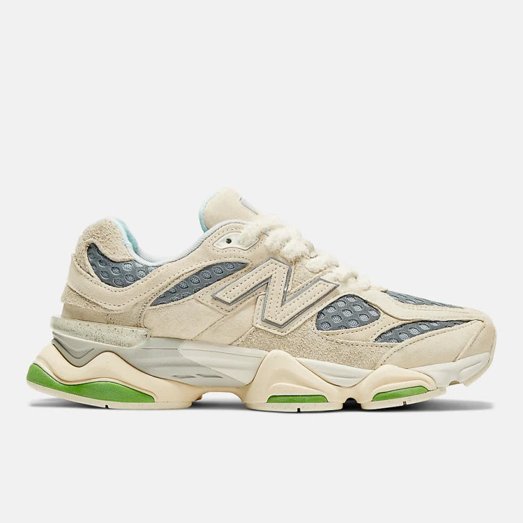 Tênis Bege New Balance 9060 Bricks & Wood Parte Lateral Direita