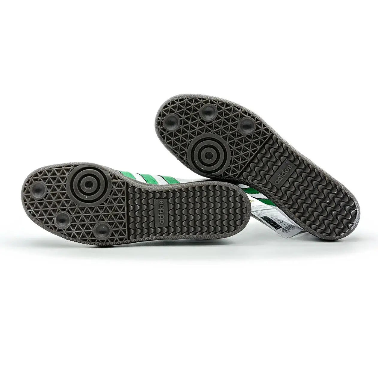 Tênis Branco com Verde Adidas Samba White Green Parte do Solado Marrom