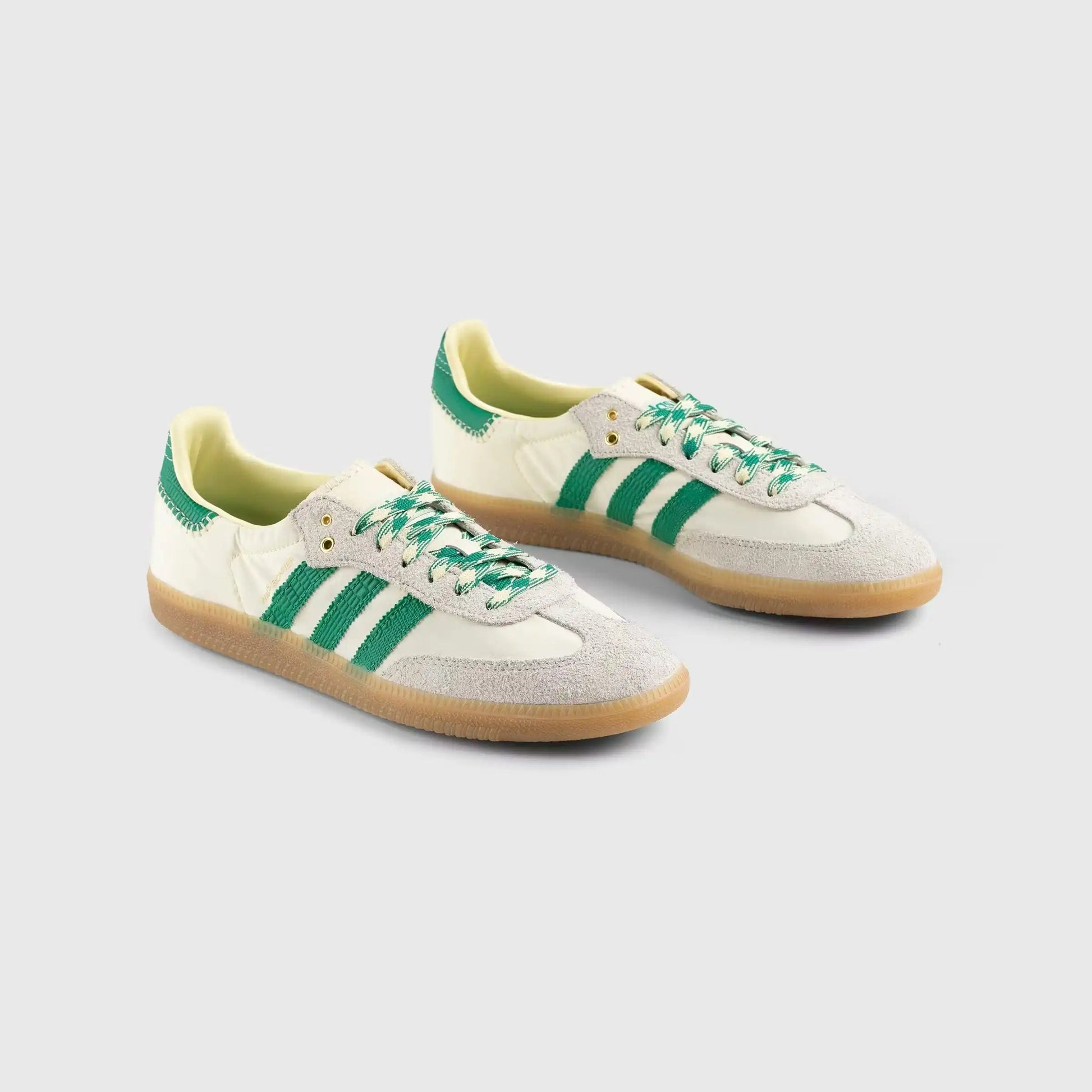 Adidas Samba x Wales Bonner Cream White Bold Green Par Visto de Frente