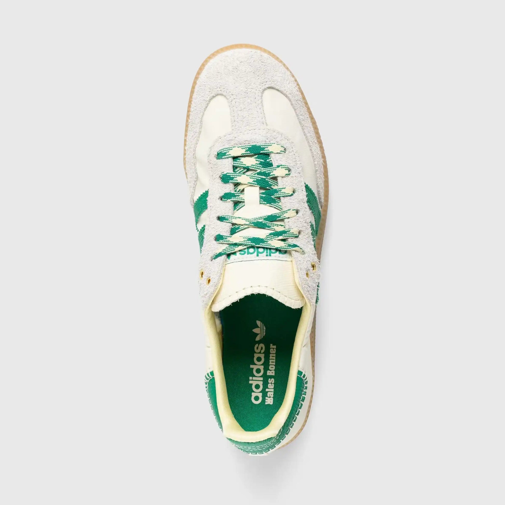 Adidas Samba x Wales Bonner Cream White Bold Green Par Visto por Cima