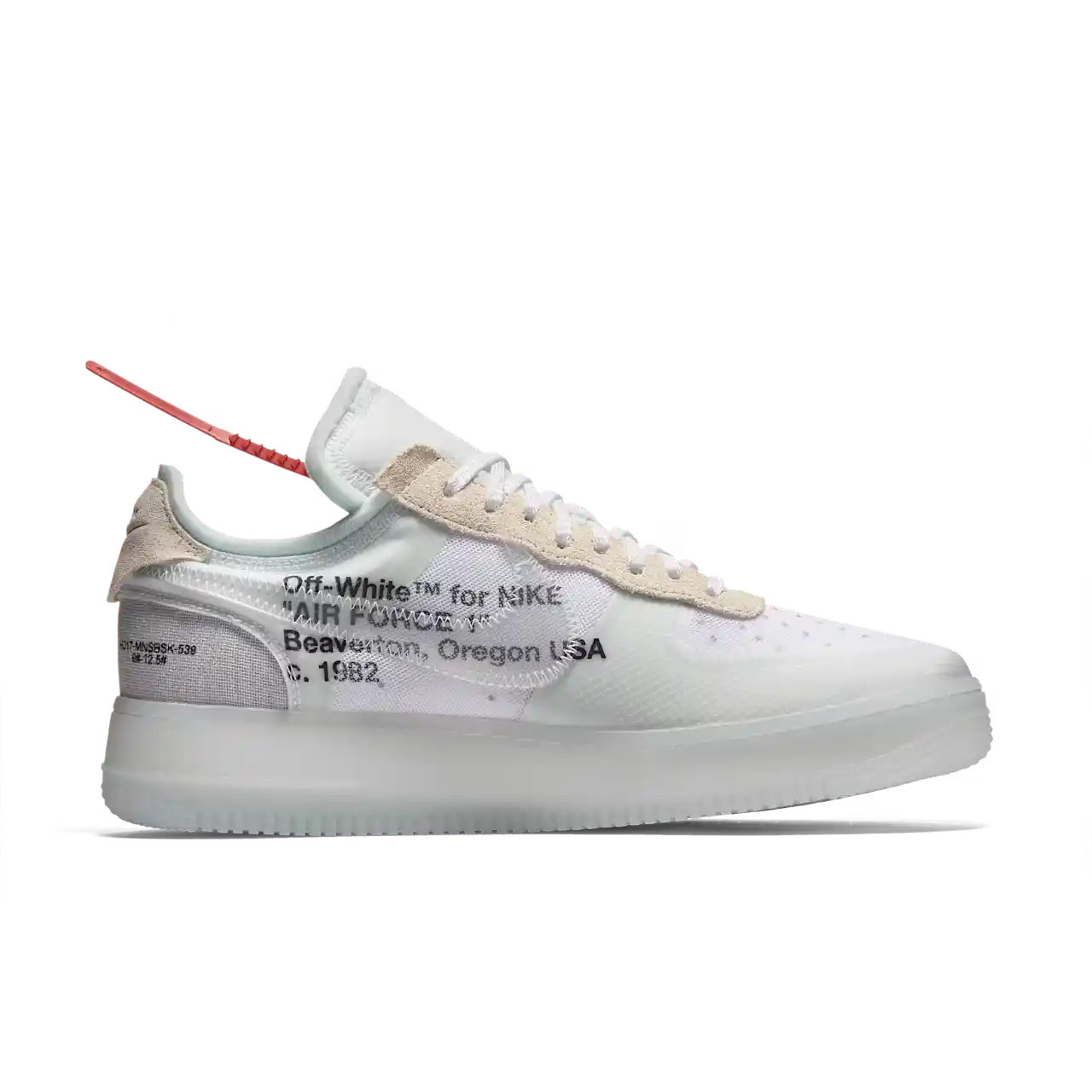 Nike Air Force 1 Low Off White The Ten Parte Lateral Direita