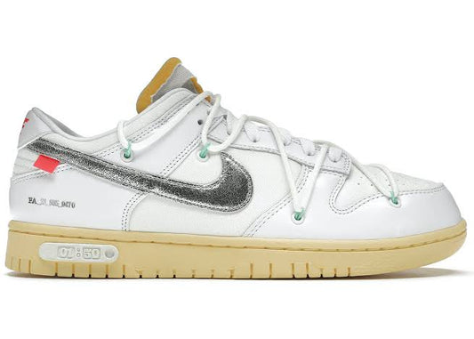 Tênis Branco Nike Dunk Low Off White 1:50 Capa do Produto