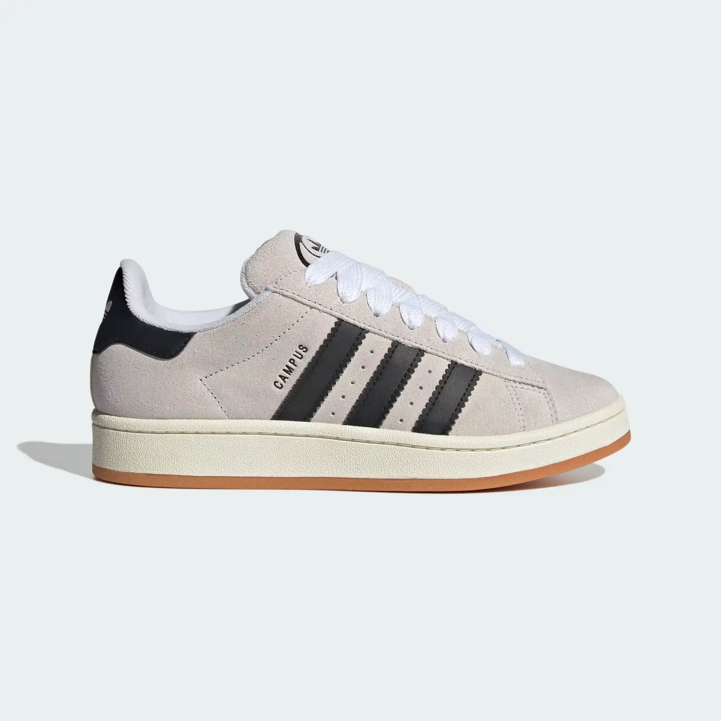 Tênis Cinza Adidas Campus 00s Crystal White Parte Lateral Direita