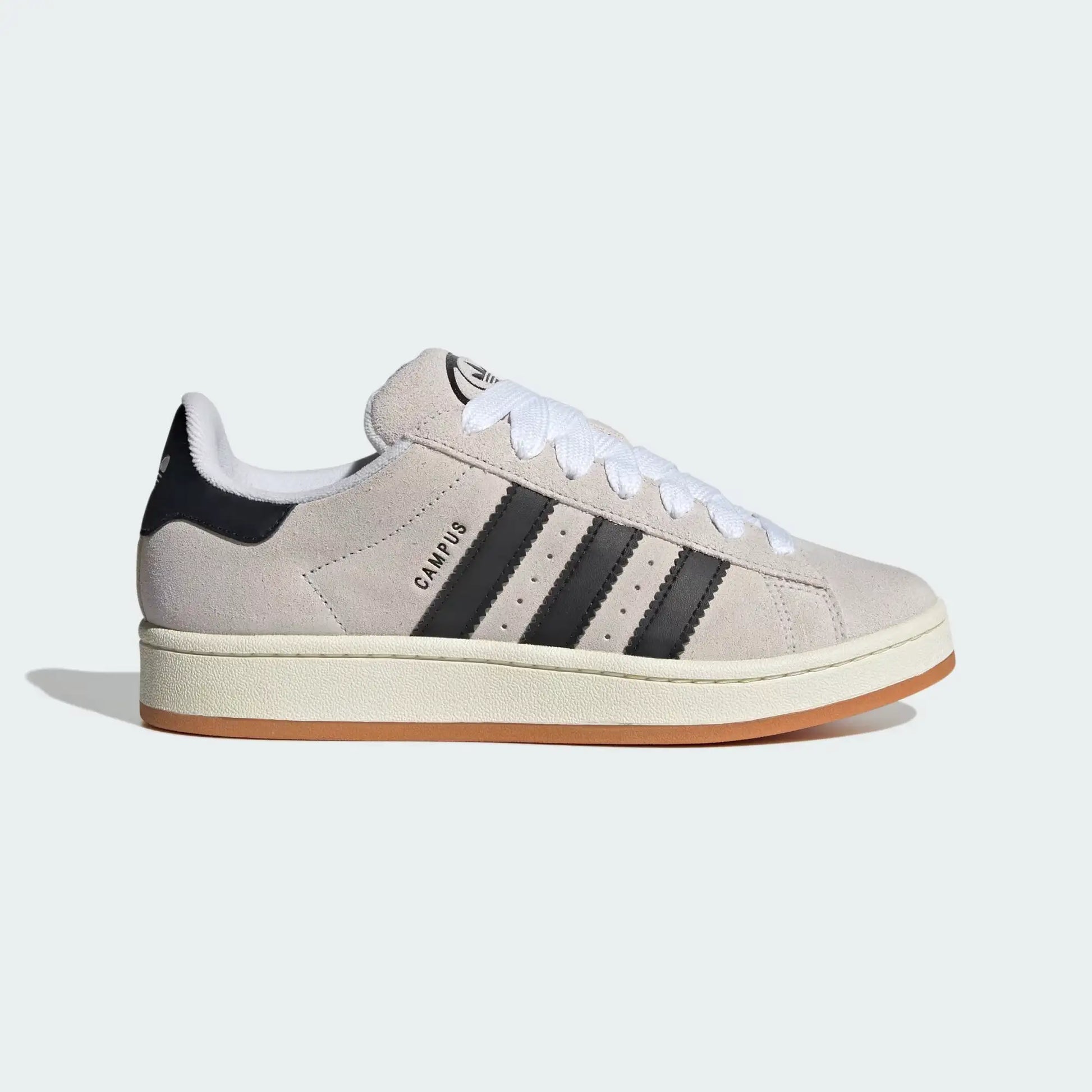 Tênis Cinza Adidas Campus 00s Crystal White Parte Lateral Direita