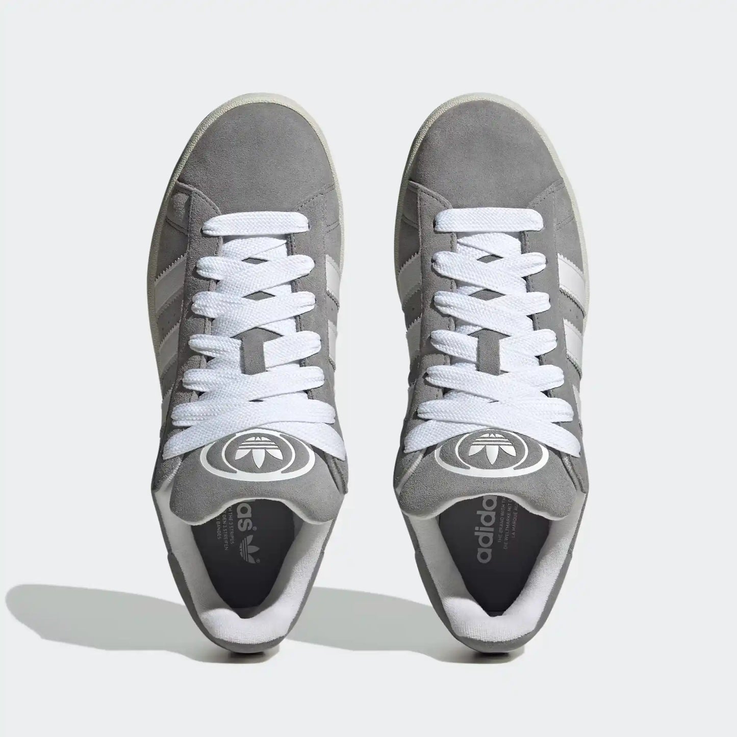 Tênis Cinza Adidas Campus 00s Grey  White Par Visto por Cima