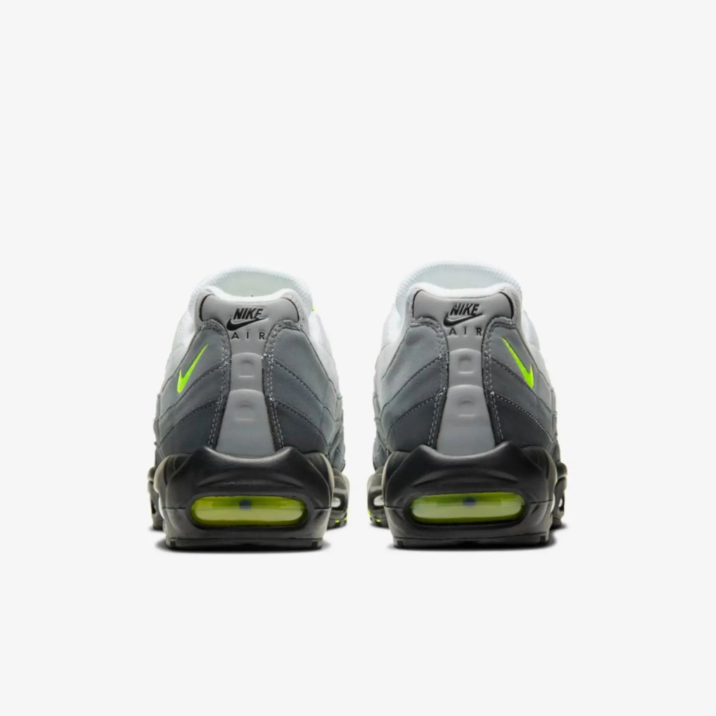 Tênis Cinza com Neon Nike Air Max 95 OG Neon Parte Traseira 
