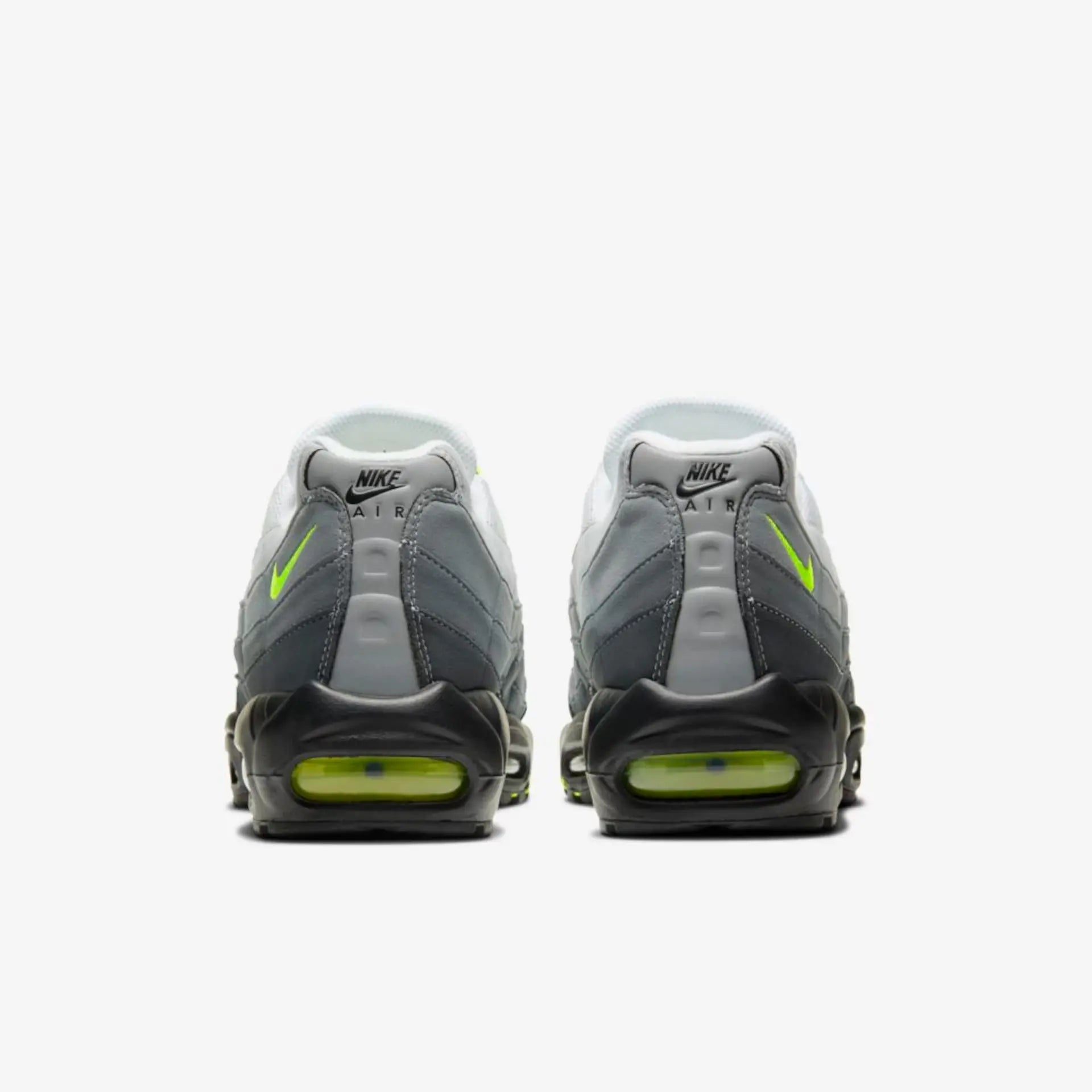 Tênis Cinza com Neon Nike Air Max 95 OG Neon Parte Traseira 
