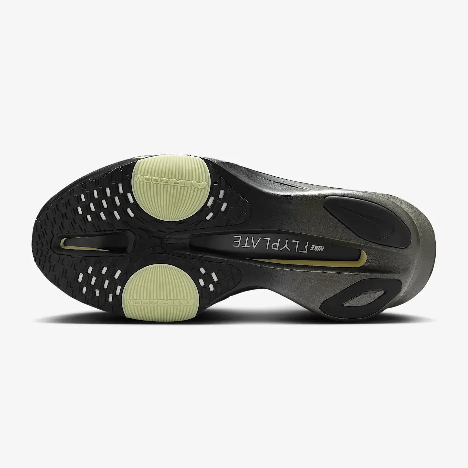 Tênis de Corrida Nike Air Zoom Alphafly 3 Black Olive Parte do Solado com Placa de Carbono