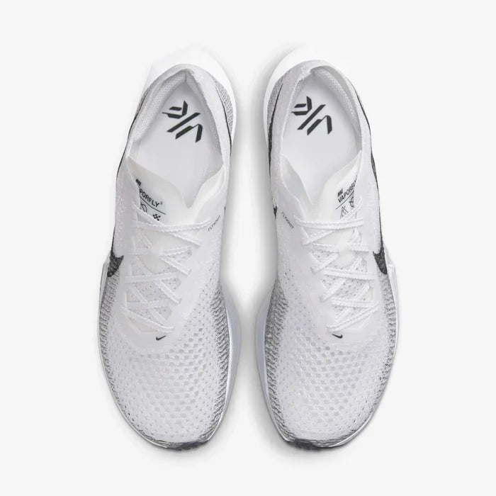 Tênis de Corrida Nike Air Zoom Vaporfly NEXT% 3 White Particle Grey Par Visto por Cima 