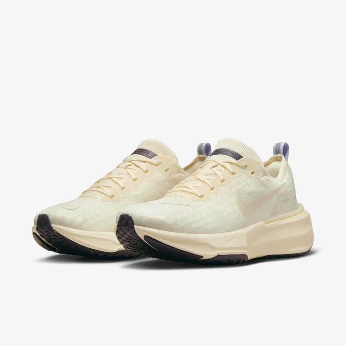 Tênis de Corrida Nike Invincible Run 3 Light Cream White Par Visto de Frente