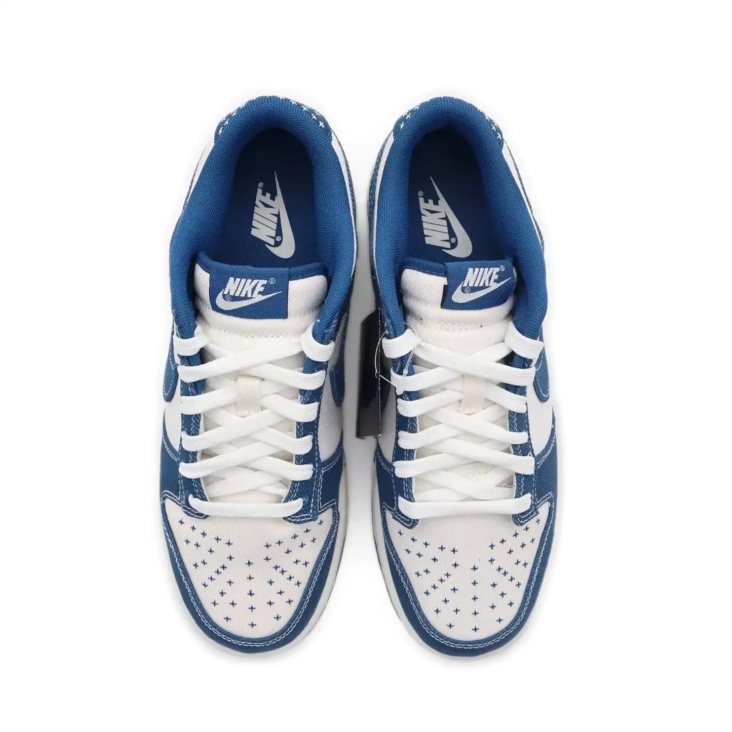 Tênis Jeans Nike Dunk Low Sashiko Industrial Blue Visto Por Cima