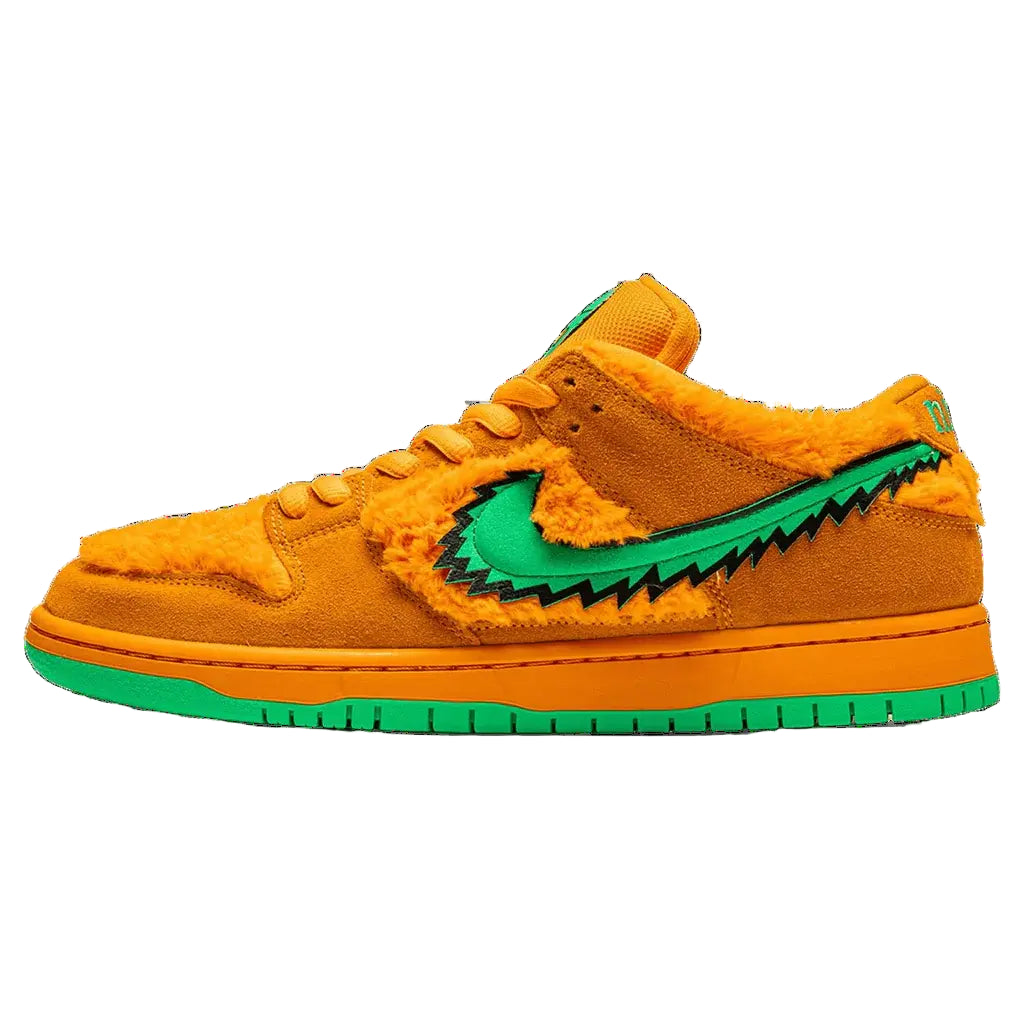 Tênis Laranja Nike Dunk Low Grateful Dead Parte Lateral Direita