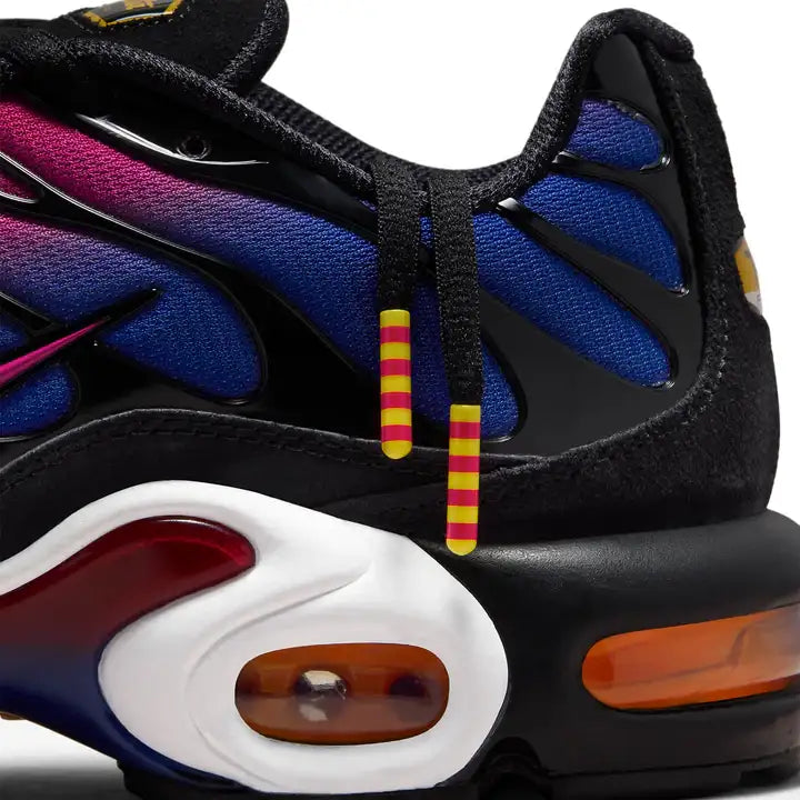 Nike Air Max TN Plus FC Barcelona Parte Traseira com Cadarcos Listrados com a Cores do Barcelona